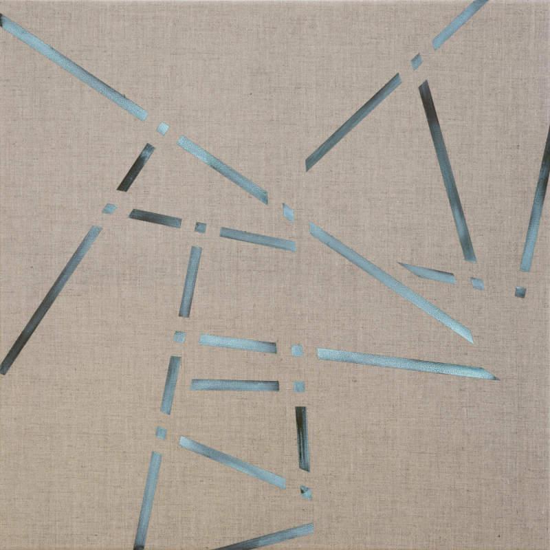  Barbara Höller 24broken-lines02 copper-glue-linnen_70x70