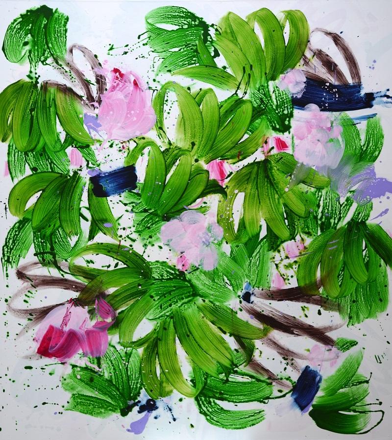 Blumenwiese Nr.23, 2022, Acryl auf Leinwand, 140 cm x 125 cm