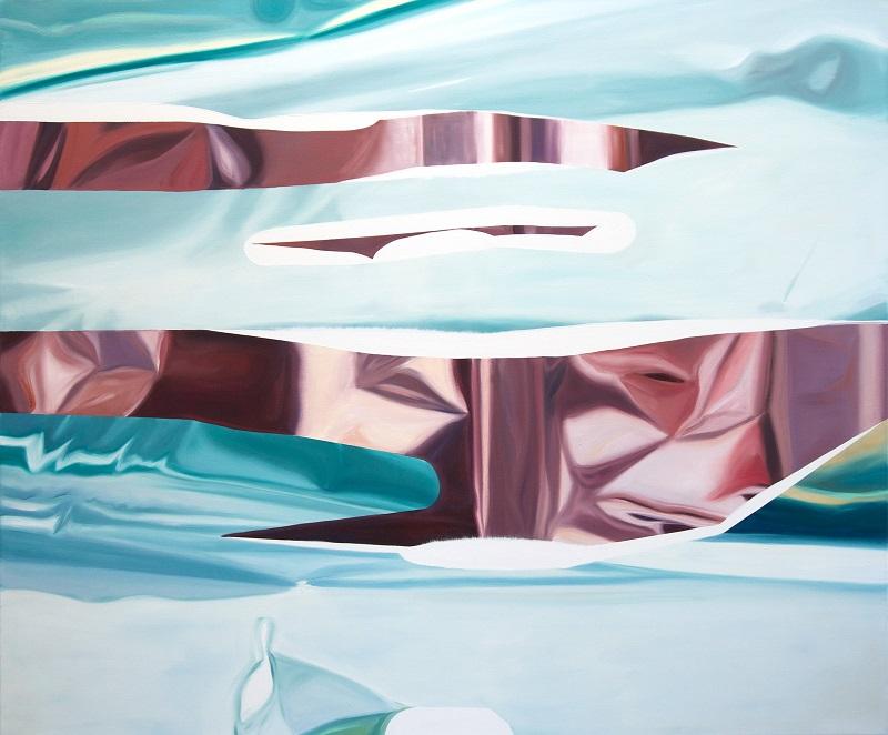 Kathrin Isabell Rhomberg, Criss-cross, 2023, Öl auf Leinwand, 100 x 120 cm