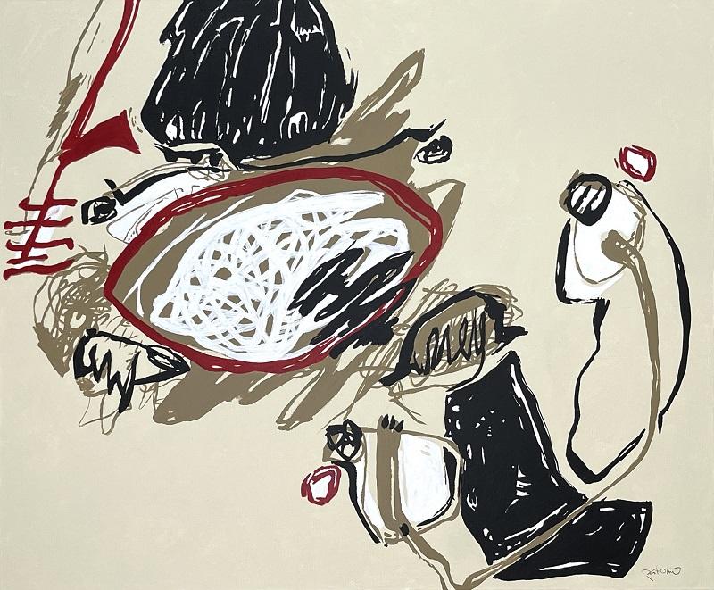 Bettina Patermo, elektrisch geladen, 2023, Acryl auf Leinwand © Bettina Patermo