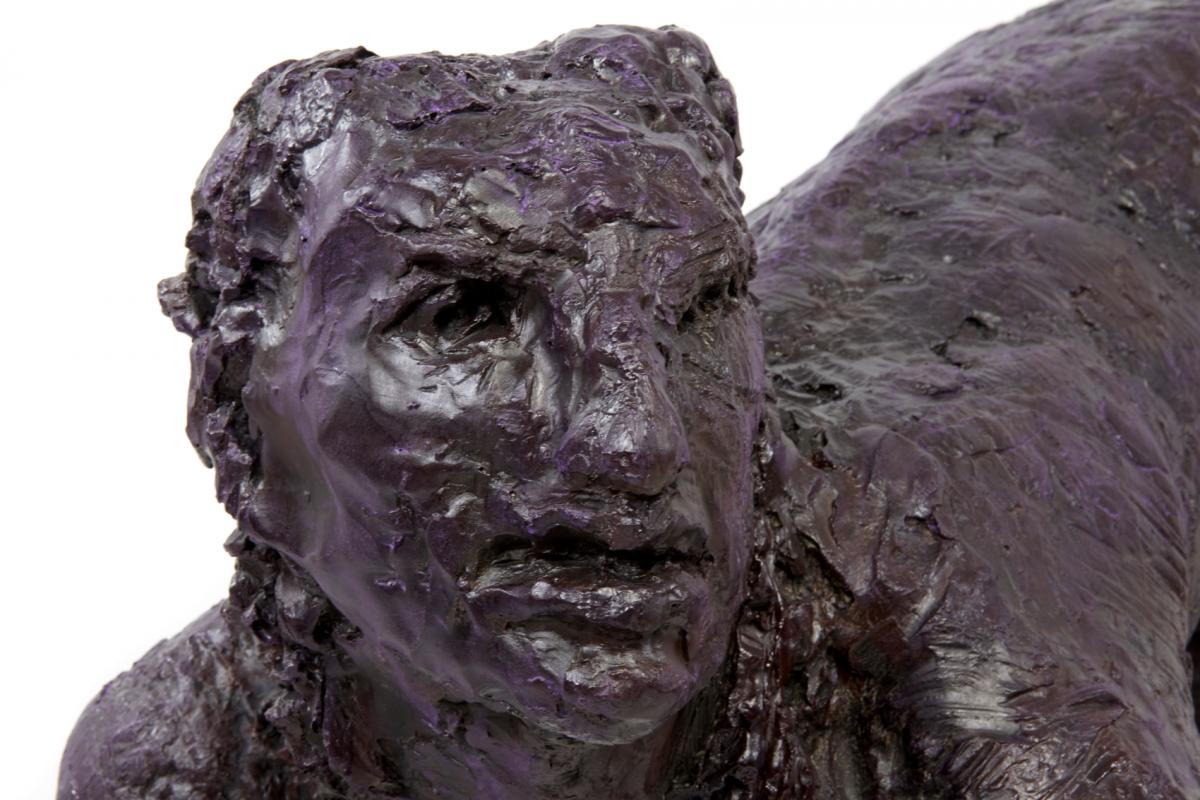 Judith Wagner, trotting wolf women(detail), 2020, bronze, life-sized