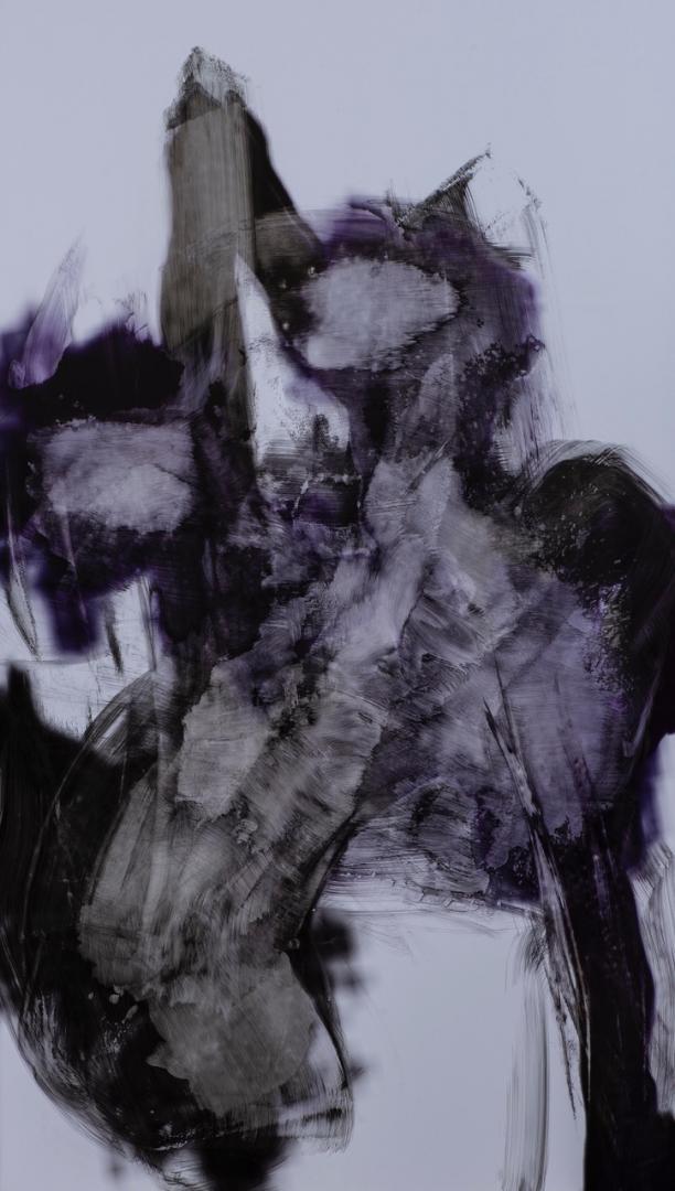 Max Piva, Two against One, Mixed Media auf d-bond, 196x110 cm, 2018