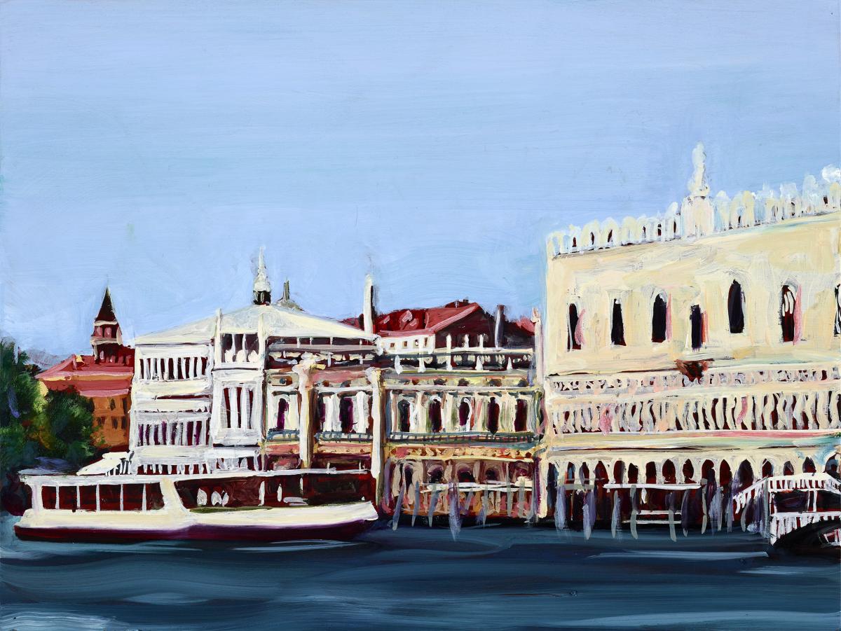 Dogenpalast, aus der Serie "Mein sehr kleines Venedig!", 2020, Öl auf Holz 30 x 40 cm