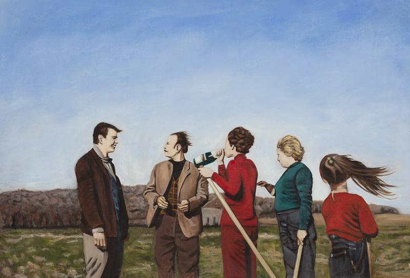 Laura Nitsche, Prost in the middle of nowhere, 2023, oil on canvas, 80 x 120 cm