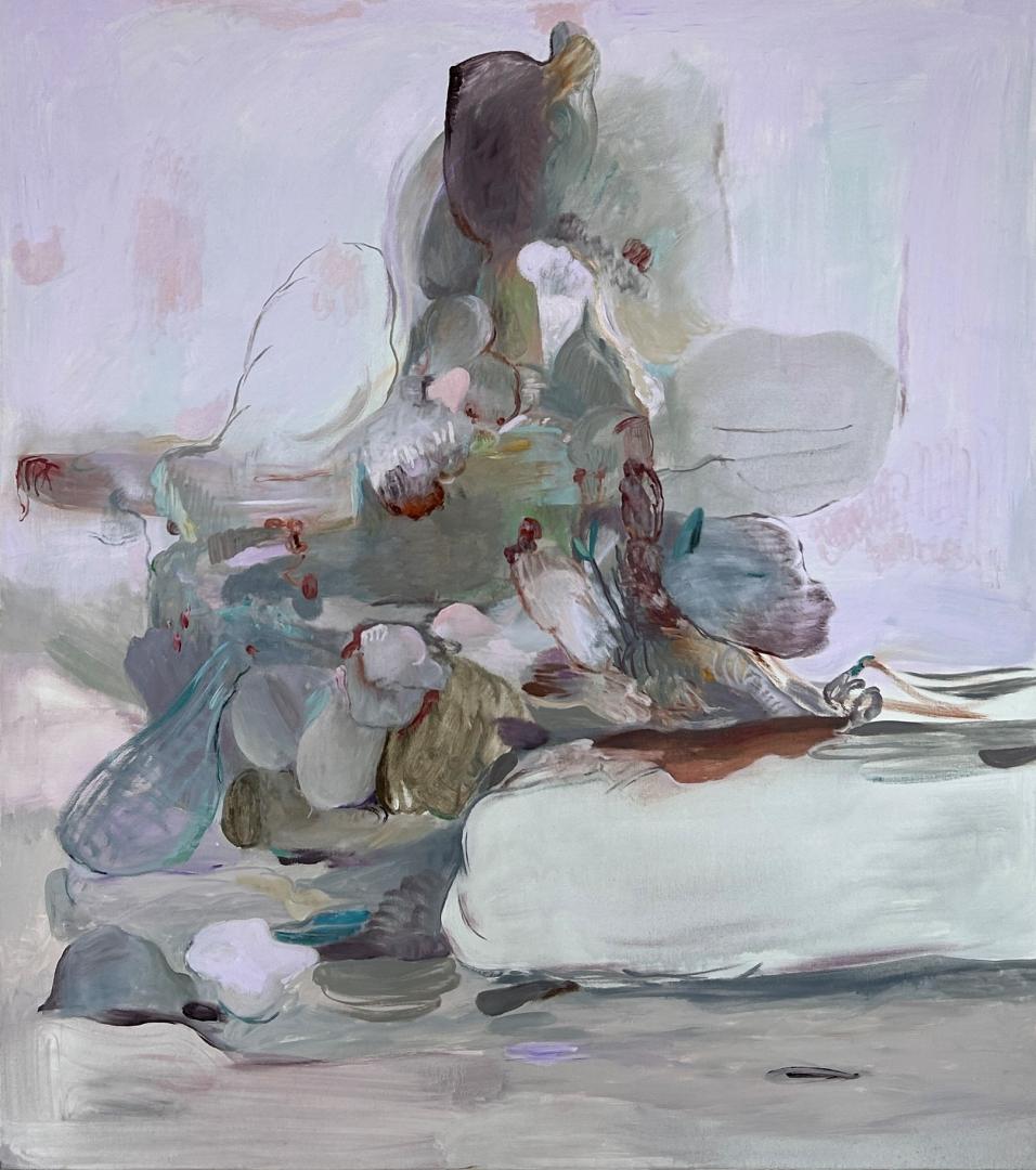 Ursula Hübner,The Invisible 15, 2025, Öl auf Leinwand, 180 x160