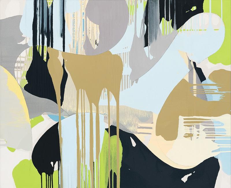 Thomas Reihold, Rod, Öl auf Leinwand, 2021, 90 x 110 cm