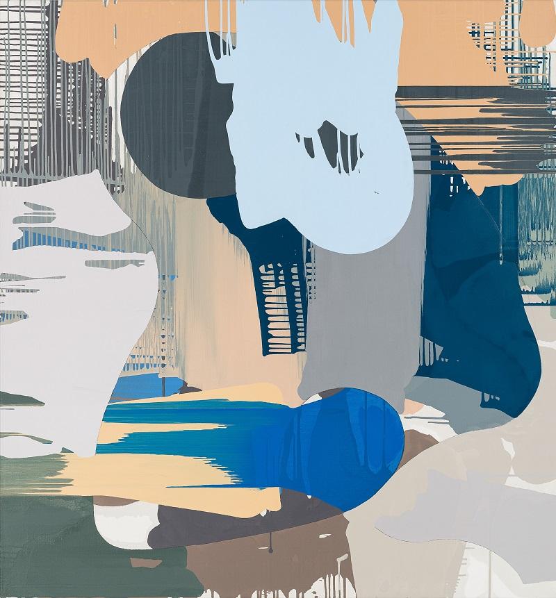 Thomas Reinhold. Rod, Öl auf Leinwand, 2021, 150 x 140 cm