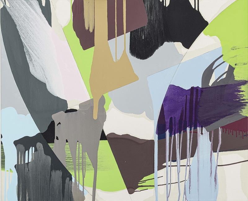 Thomas Reinhold, Curva, Öl auf Leinwand, 2021, 90 x 110 cm