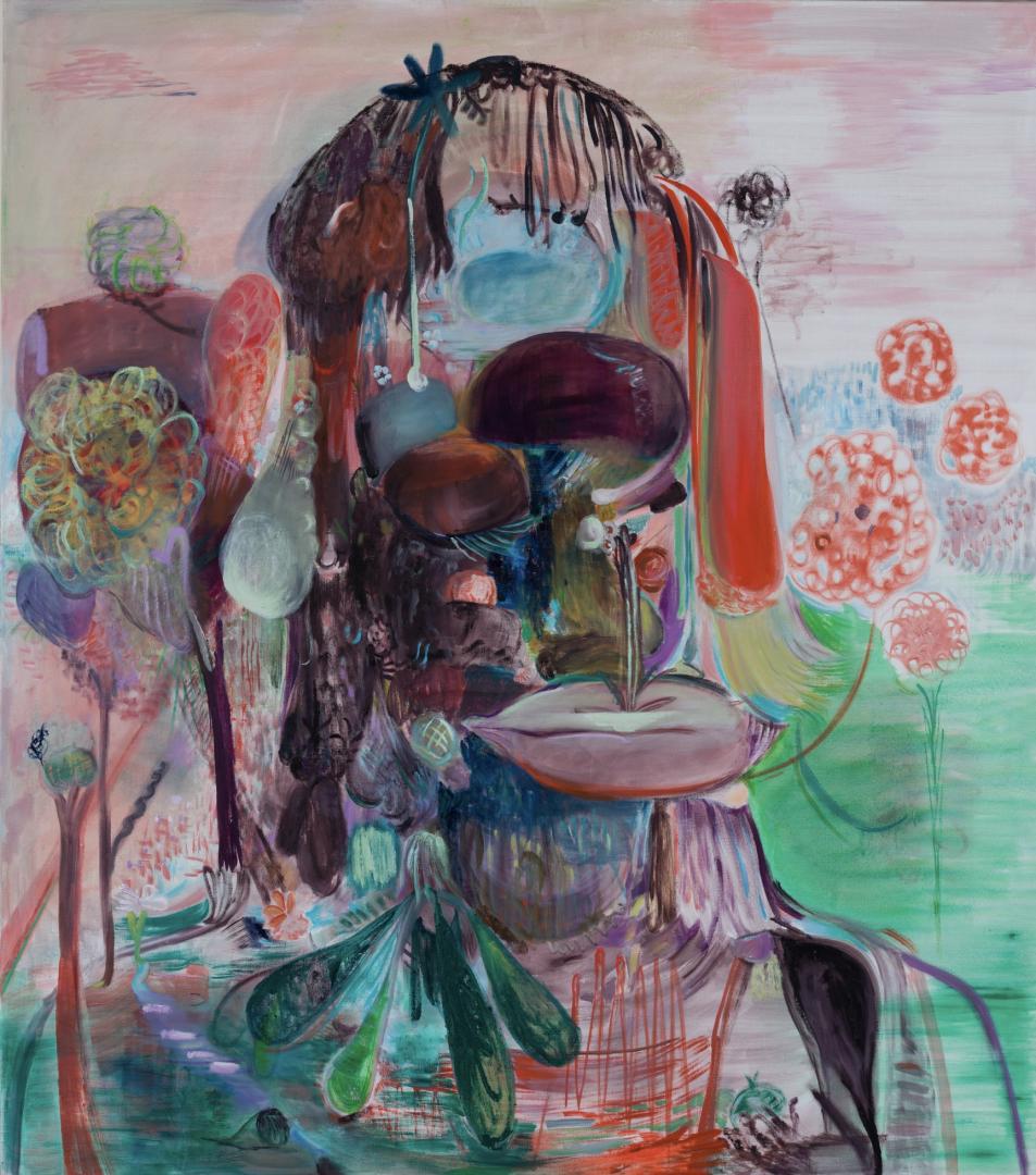 Ursula Hübner, R.O.,2018, Öl auf Leinwand, 180 x 160