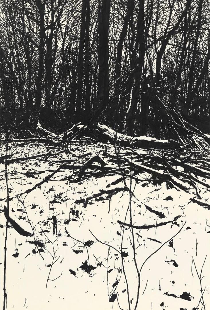 Sonja Gangl, Der arme Schuster, 2021, Tusche auf Waterford Papier, 154 x 103 cm © Thomas Gorisek, Farbpraxis Sonja Gangl, Der arme Schuster, 2021, Tusche auf Waterford Papier, 154 x 103 cm © Thomas Gorisek, Farbpraxis