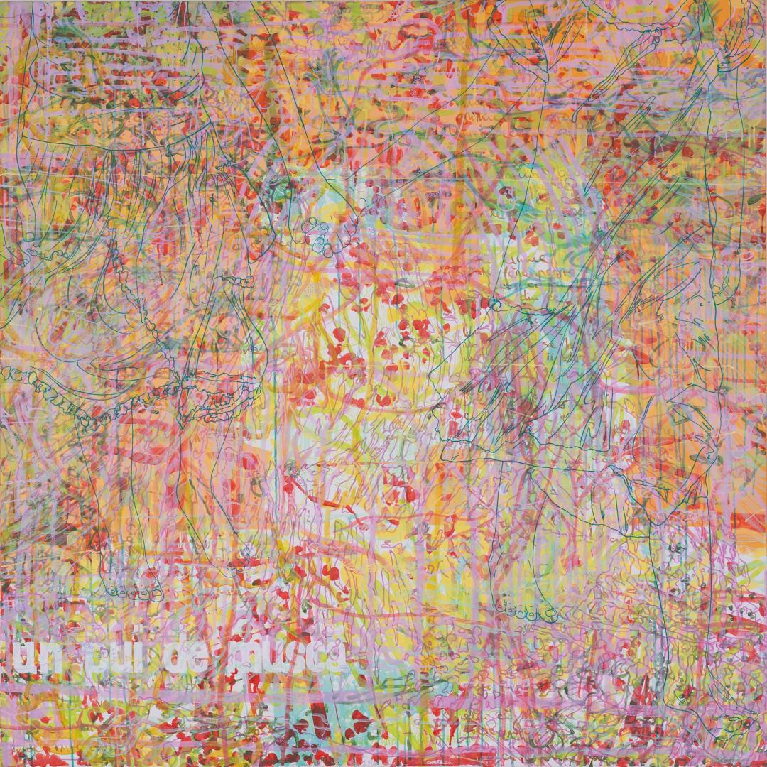 a small fly dries its feet, 2007, 140x140cm