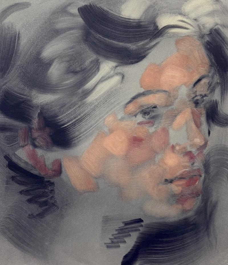 BIANCA REGL_So hard to find 1, Öl auf Leinwand, 50 x 44 cm, 2025