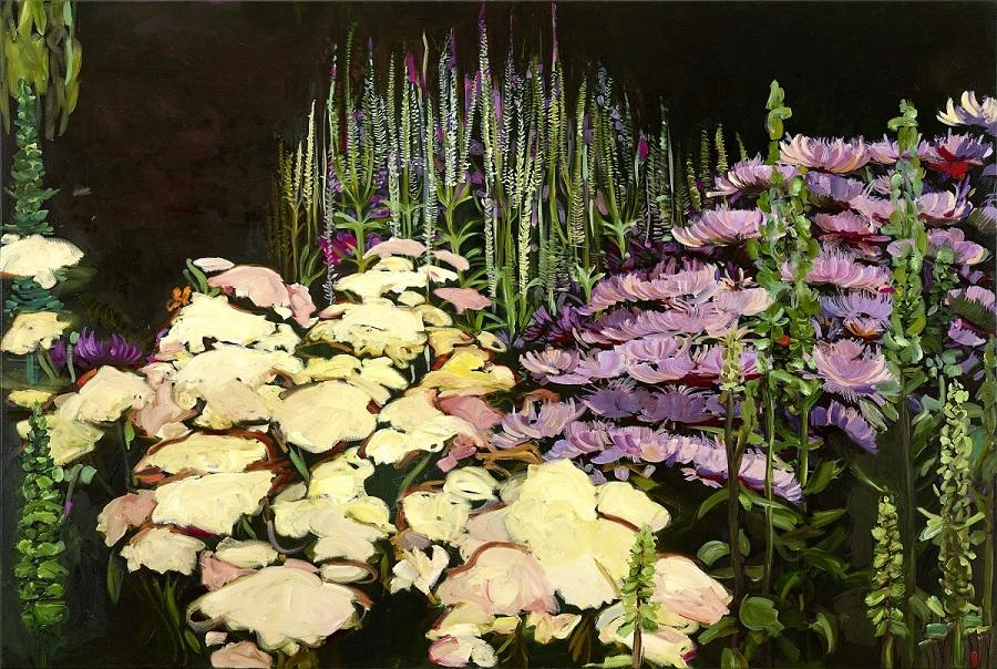 Caroline Weihrauch, Das Erwachen heiterer Gefühle bei der Ankuft auf dem Lande, 2016, Öl auf Leinwand, 120 x 180 cm © Volker Schneider, Atelier Schneider Berlin Caroline Weihrauch, Das Erwachen heiterer Gefühle bei der Ankuft auf dem Lande, 2016, Öl auf Leinwand, 120 x 180 cm © Volker Schneider, Atelier Schneider Berlin