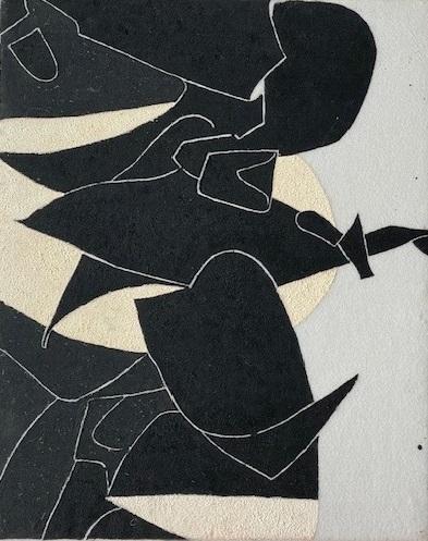 Frenzi Rigling, Nordwind,2022, Lack Filz_75 x 60 cm