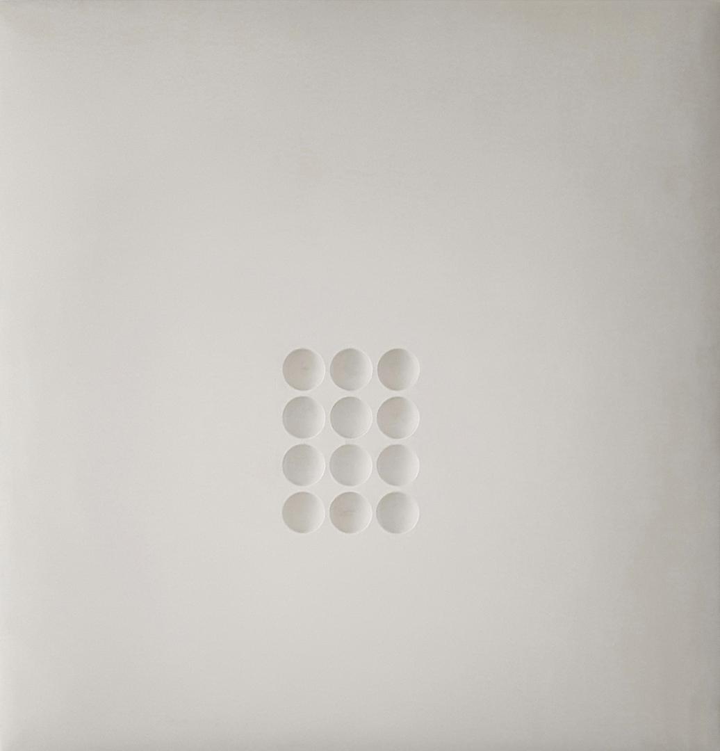 Dorothee Golz, PX 3503, acrylic plaster, pigmented chalk base, 2017, 80 x 80 x 8 cm © by the artist