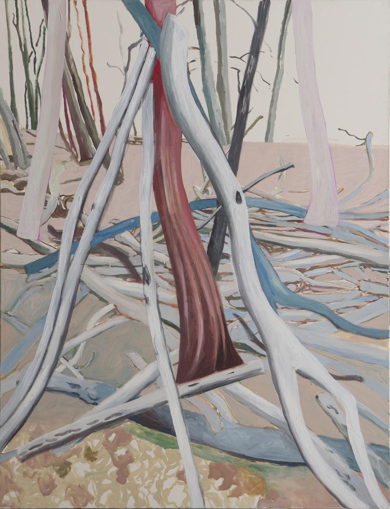 Alois Mosbacher, shelter 2019, Öl auf Leinwand, 170 x 130 cm