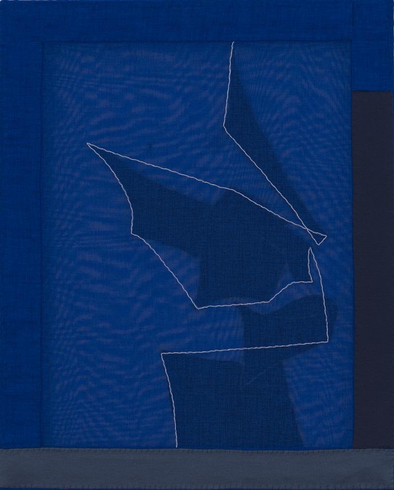 Frenzi Rigling, Vertige 3, 2020, Lack auf Textil, 50 x 40 cm