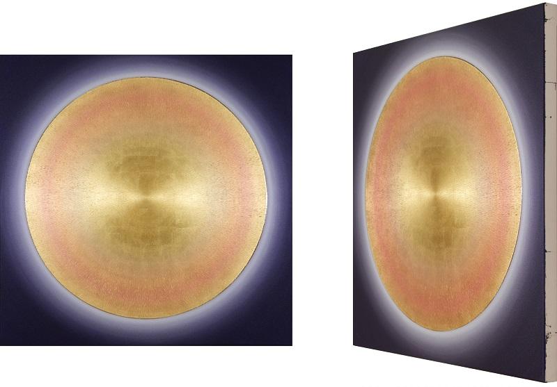 Robert Schaberl, ZF bright radial gold and soft rose dance in dark soft indigo black 12 2023-2 2024 (100x) 2 views 