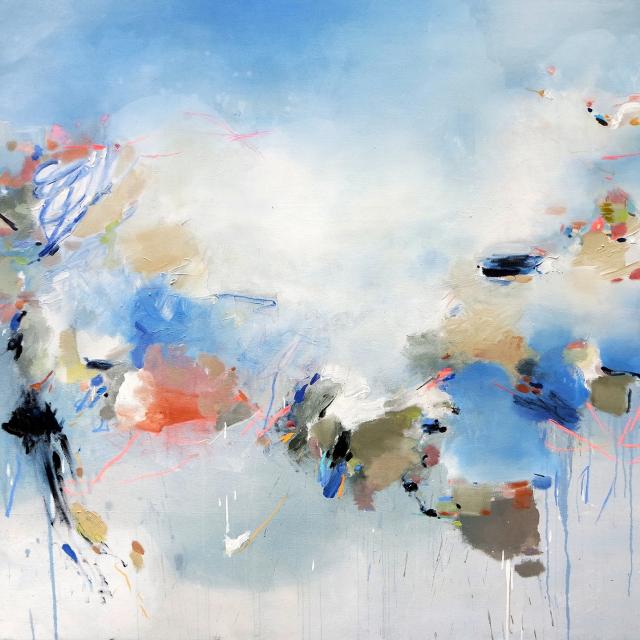 Käthe Schönle_A place beyond the now (awe 50)_2025_Öl, Acryl, Pastell auf Leinwand_250 x 180 cm